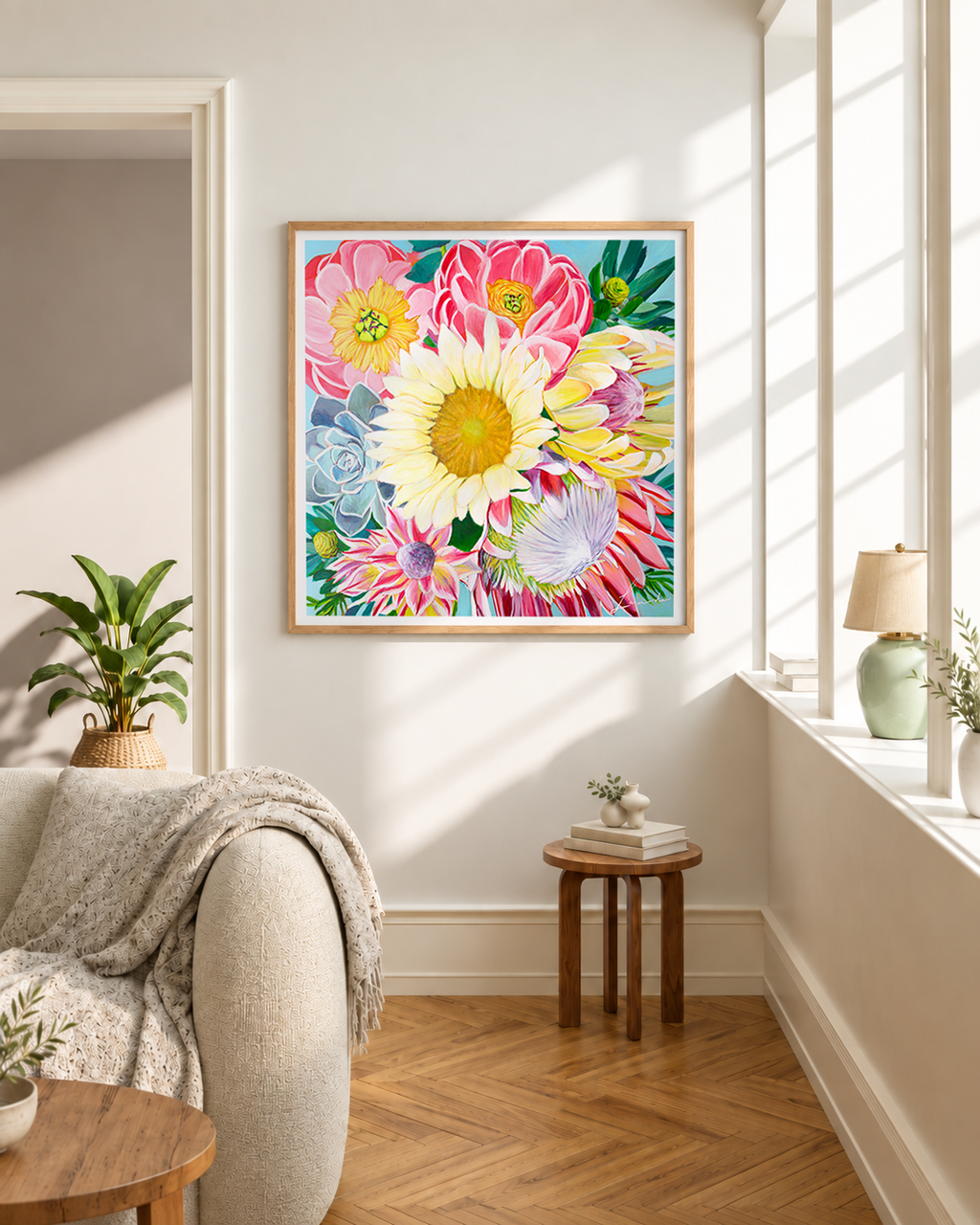 Sunshine Blooms Paper Print